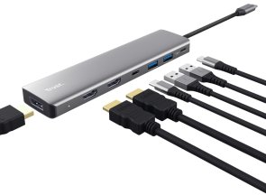 USB-хаб Trust Dalyx 7in1 USB/Type-C/HDMI/DP Grey (25661)