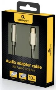 Фото: Перехідник Cablexpert A-CM-3.5F-01 Type-C / Jack 3.5mm 0.1m White № 3 | KTC