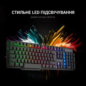 Фото: Клавіатура GamePro GK380 RGB USB Black № 9 | KTC