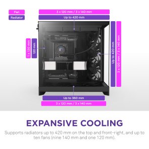 Корпус NZXT H9 Flow Black with window (CM-H92FB-01)