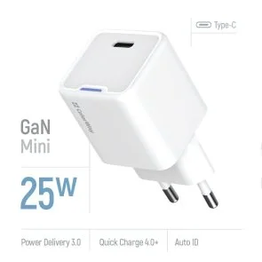 Фото: Зарядний пристрій ColorWay GaN Mini 25W White (CW-CHS052PD-WT) № 7 | KTC