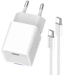 Фото: Зарядний пристрій ColorWay GaN Mini 25W White with Type-C/Type-C (CW-CHS052PDC-WT) № 4 | KTC