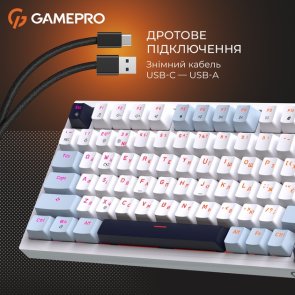 Клавіатура GamePro Genesis Warden MK160BL Outemu Red Switches White