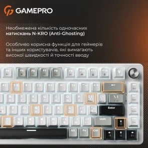Фото: Клавіатура GamePro Genesis Silverlight MK126 YH Switches Grey № 12 | KTC