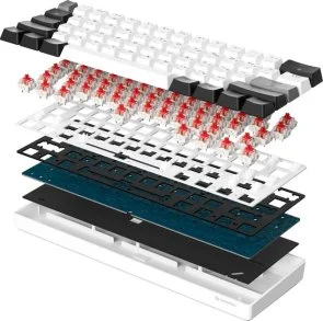 Фото: Клавіатура GamePro Genesis Infinity MK130BW Outemu Red Switches ENG/UKR White № 4 | KTC