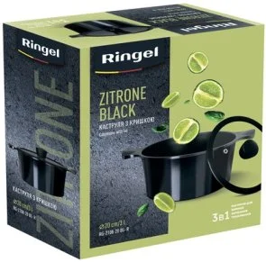 Фото: Каструля Ringel Zitrone 2.5L Black (RG-2108-20 BL**) № 9 | KTC