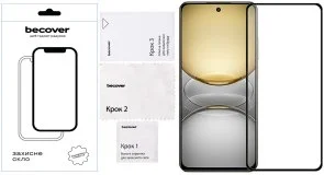 Фото: Захисне скло BeCover for Realme C75 - Black (713034) № 3 | KTC