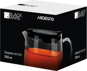 Фото: Заварник Ardesto Black Mars 1000ml Clear (AR0710FP) № 3 | KTC
