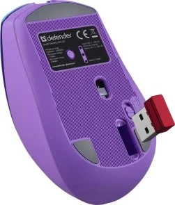 Фото: Миша Defender Mystery MM-301 Wireless Violet (52301) № 5 | KTC