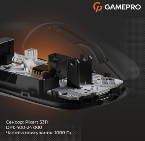 Миша GamePro Genesis Ranker WL/BT/USB Black (GM012B)