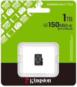 FLASH пам'ять Kingston Canvas Select Plus Gen3 UHS-I U1 V30 A1 Micro SDXC 1TB with adapter (SDCS3/1TB)
