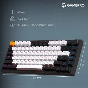 Фото: Клавіатура GamePro Asgard Valhalla MK160B Pro RGB WL/BT/USB Black № 14 | KTC