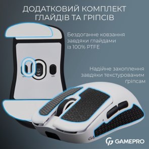 Миша GamePro Genesis Asgard Odin 8K WL/USB White (GM035W)