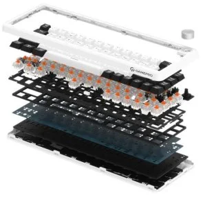 Фото: Клавіатура GamePro Asgard Valhalla MK210B Pro RGB WL/BT/USB White (MK210W Pro) № 4 | KTC