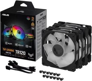 Фото: Кулер ASUS TUF Gaming TR120 ARGB Reverse Black 3 pcs (90DA00D0-B09020) № 7 | KTC
