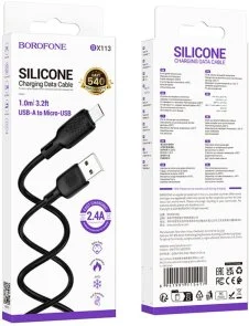 Фото: Кабель BOROFONE BX113 Lenny 2.4A AM / MicroB 1m Black (6941991115417) № 5 | KTC