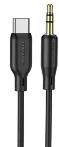 Фото: Перехідник BOROFONE BL18 Jack 3.5mm / Type-C 1m Black (6941991101069) № 2 | KTC