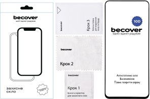 Захисне скло BeCover 10D for Tecno Spark 30 Pro KL7 - Black (713166)