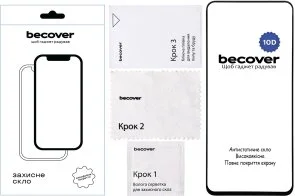Фото: Захисне скло BeCover 10D for Tecno Spark 30 Pro KL7 - Black (713166) № 4 | KTC