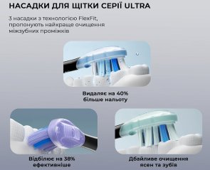 Електрична зубна щітка Oclean X Pro 20 S Duo Set White/Black (6970810556919)