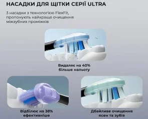 Фото: Електрична зубна щітка Oclean X Pro 20 S Duo Set White/Black (6970810556919) № 5 | KTC
