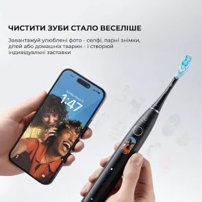 Фото: Електрична зубна щітка Oclean X Pro 20 Set Electric Toothbrush Black (6970810556964) № 12 | KTC