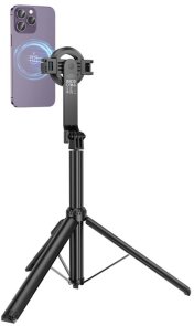 Селфі монопод Hoco K25 Sherkhan magnetic aluminum alloy live broadcast holder Black (6942007646314)