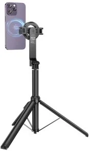 Селфі монопод Hoco K25 Sherkhan magnetic aluminum alloy live broadcast holder Black (6942007646314)