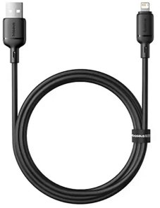Кабель Baseus Silky Series 2.4A AM / Lightning 1m Black (P10377702113-00)