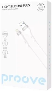 Фото: Кабель Proove Light Silicone Plus 2.4A AM / Lightning 1m White (CCLS12001102) № 2 | KTC