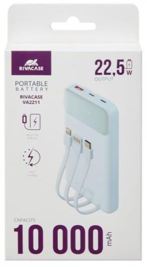 Батарея універсальна Riva RivaPower VA2211 10000mAh 22.5W White (RIVAPOWER VA2211 (White))