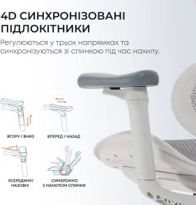 Фото: Крісло SIHOO Doro C300L White (DORO-C300L-A3-102) № 13 | KTC