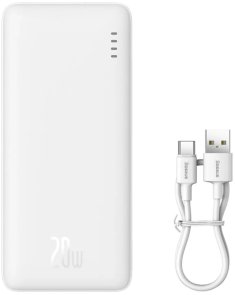 Батарея універсальна Baseus Airpow 30000mAh Overseas Edition 20W White (PPQD090102)