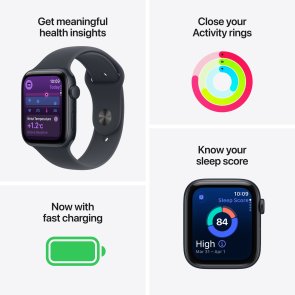 Смарт годинник Apple Watch SE 3 GPS - 40mm Midnight Aluminium Case with Midnight Sport Band - M/L (MEHC4)