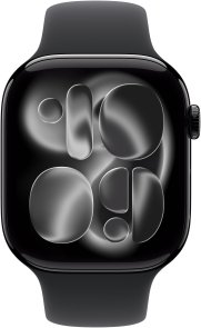 Смарт годинник Apple Watch Series 11 GPS - 42mm Jet Black Aluminium Case with Black Sport Band - S/M
