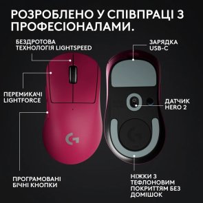 Миша Logitech G Pro X Superlight 2 Dex Wireless Pink (910-007373)