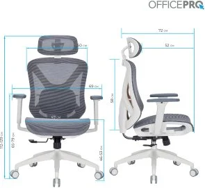 Фото: Крісло OfficePro Atlas OC630-W-DG-DG White/Dark Gray № 8 | KTC