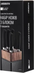 Фото: Набір ножів Ardesto Black Mars 6pcs Black (AR2020SW) № 11 | KTC