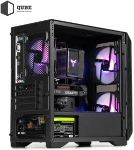 Корпус QUBE Flow Black with window (FLOW_FBNU3)