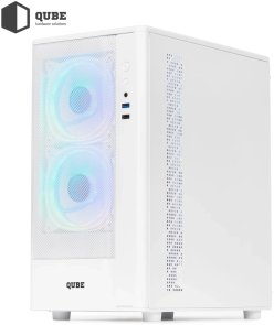 Корпус QUBE Geon ARGB White with window (GEON_GWNU3)