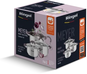 Фото: Набір каструль Ringel Meyer 1.6L/2.3L/3.2L 3pcs (RG-6000) № 2 | KTC