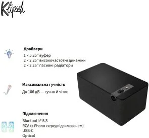 Фото: Колонка Klipsch The Three Plus Matt Black (1071962) № 6 | KTC
