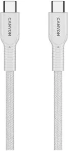 Фото: Кабель Canyon OnWire 60CL 60W Type-C / Type-C 1m White (CND-CCAP60AB10W) № 3 | KTC
