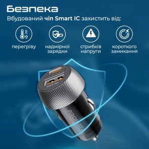Автомобільний зарядний пристрій Promate DriveGear-PD33 (drivegear-pd33)