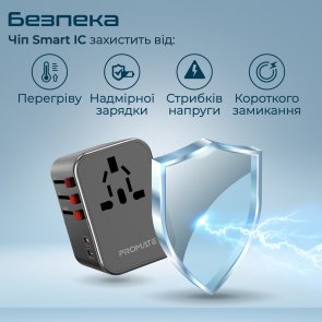 Зарядний пристрій Promate Tripmate-36w Black (tripmate-36w.black)