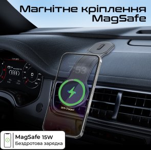 Кріплення для мобільного телефону Promate Laxmount-15w (6959144065359)
