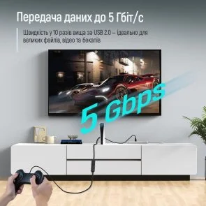Фото: Кабель ColorWay AM / AF 1.m Black (CW-CBUF075-BK) № 10 | KTC
