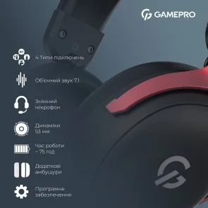 Фото: Гарнітура GamePro Asgard Freya Pro Black/Red (HSW201BR) № 15 | KTC