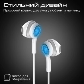 Гарнітур Promate Lumibuds-c Silver
