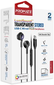 Гарнітура Promate Lumibuds-c Black (6959144064307)